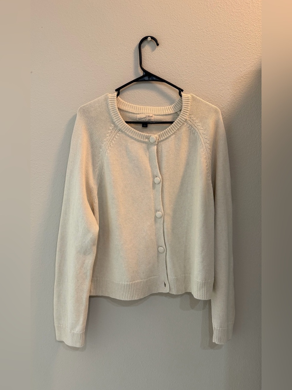 Universal Thread Cream Button-Front Knit Cardigan